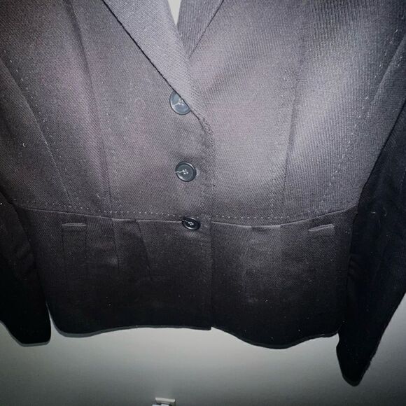 LOFT Black Pleated Blazer - Sz 4 - Picture 14 of 15